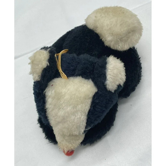 VINTAGE Fun World SKUNK Plush 5" Black and White Tail Stuffed Animal Toy RARE - Picture 9 of 14